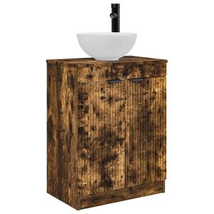 vidaXL Badrumsspegel med handfat R&ouml;kt ek 54 x 35 x 83 cm