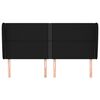 vidaXL S&auml;nggavel med kanter svart 203x23x118/128 cm tyg