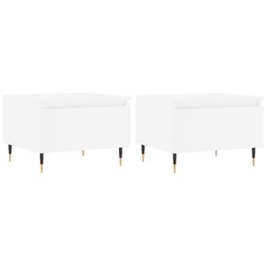 vidaXL Soffbord 2 st vit 50x46x35 cm konstruerat tr&auml;