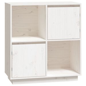 vidaXL Sk&auml;nk vit 74x35x80 cm massiv furu