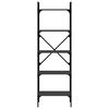 vidaXL Bokhylla med 5 hyllplan svart 56x31,5x174 cm konstruerat tr&auml;