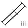 vidaXL S&auml;kerhetsgaller f&ouml;r F&ouml;nster med 2 Korsk&aring;por 3 pcs 63-114 cm