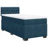 vidaXL Rams&auml;ng med madrass m&ouml;rkbl&aring; 90x200 cm sammet