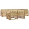 vidaXL Utomhussoffset 7 st Vit och Beige Polyester