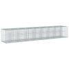 vidaXL Gabion upph&ouml;jd s&auml;ng 2 st 340 x 60 x 55 cm Galvaniserat st&aring;l