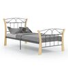 vidaXL S&auml;ngram utan madrass svart metall 90x200 cm