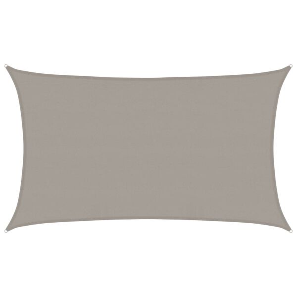 vidaXL Solsegel 160 g/m&sup2; rektangul&auml;r ljusgr&aring; 5x8 m HDPE