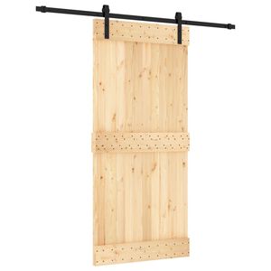 vidaXL Skjutd&ouml;rr med beslag 95x210 cm massiv furu