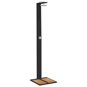vidaXL Utedusch svart 50x55x224 cm konstrottning och akaciatr&auml;