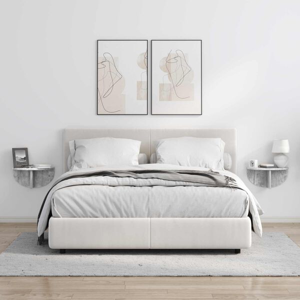 vidaXL V&auml;gg hylla Betonggr&aring; 38 x 19 x 19 cm Konstruerat tr&auml;