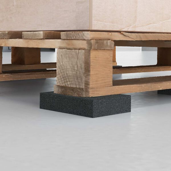 vidaXL Gummipad 25 pcs Svart 9 x 6 x 2 cm Gummi