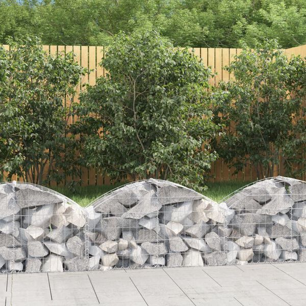 vidaXL Gabion b&aring;gformad 100x30x40/60 cm galvaniserat j&auml;rn