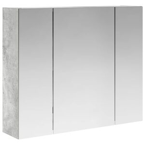 vidaXL Badrumsspegelsk&aring;p Betonggr&aring; 60 x 14,5 x 50 cm Konstruerat tr&auml;