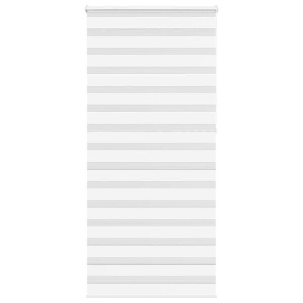 vidaXL Rullgardin zebra vit 105x230 cm tyg bredd 100,9 cm polyester