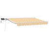 vidaXL Manuell markisram med LED-lampor Gul och Vit 3,5 x 2 m