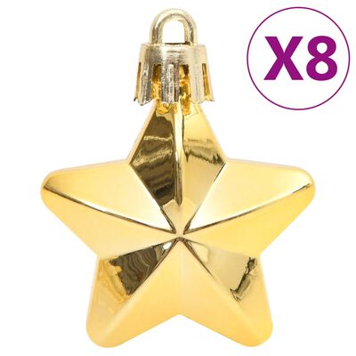 vidaXL Julgranskulor 111 delar guld polystyren