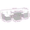 vidaXL Loungegrupp för trädgården med dynor 8 delar grå konstrotting