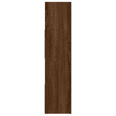 vidaXL Bokskåp/rumsavdelare brun ek 105x24x102 cm