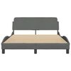 vidaXL Bed Frame "Dover" Dark Grey 140x200 cm Fabric
