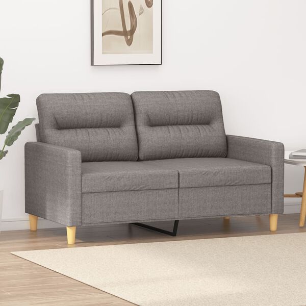 vidaXL 2-sitssoffa taupe 120 cm tyg