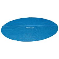 Intex Poolöverdrag solenergi blå 448 cm polyeten