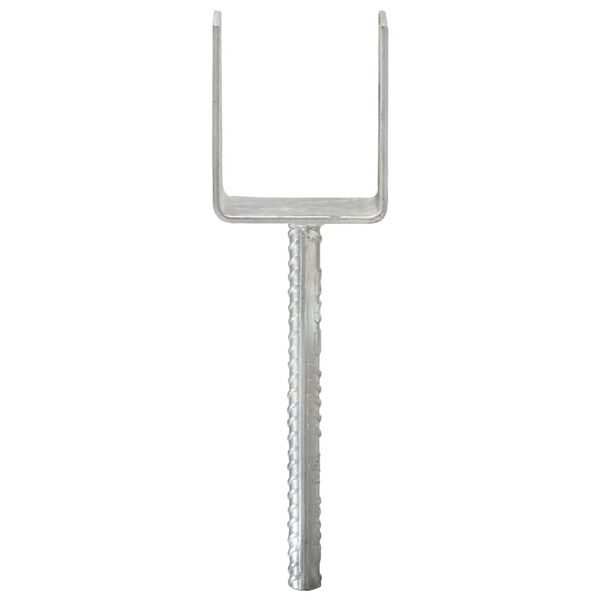 vidaXL Jordankare 6 st silver 10x6x30 cm galvaniserat st&aring;l