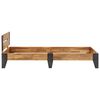 vidaXL Sängram massivt akaciaträ med borstad yta 90x200 cm