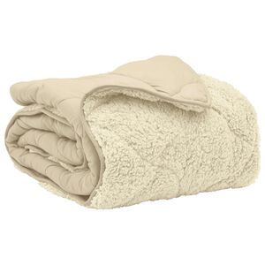 vidaXL Full &Aring;rs-Duvet Kr&auml;m 140 x 200 cm Mikrofiber och Teddyfleece
