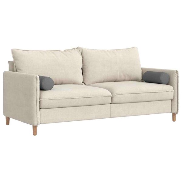 vidaXL Bolsterkuddar 2 pcs M&ouml;rkgr&aring; &Oslash; 15 x 40 cm tyg