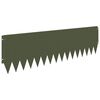 vidaXL Kant f&ouml;r gr&auml;smatta 10 pcs 103 x 30 cm St&aring;l Olivgr&ouml;n
