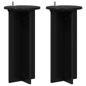 vidaXL V&auml;xtst&auml;ll 2 pcs Svart 29,5 x 29,5 x 60 cm Konstruerat tr&auml;