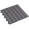 vidaXL Terrassplattor 20 pcs Gr&aring; 30 x 30 cm Akacia H&aring;rdtr&auml;
