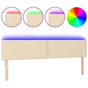 vidaXL S&auml;nggavel LED gr&auml;ddvit 180x5x78/88 cm tyg