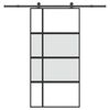 vidaXL Skjutd&ouml;rr med beslag 102,5x205 cm h&auml;rdat glas och aluminium