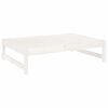 vidaXL Fotpall f&ouml;r tr&auml;dg&aring;rden vit 120x80 cm massiv furu