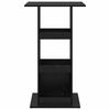 vidaXL Barbord med hylla Svart Ek 60 x 60 x 100 cm Konstruerat tr&auml;