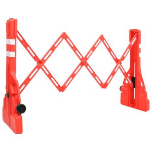 vidaXL Hopf&auml;llbar trafikbarri&auml;r r&ouml;d 210x50x105 cm