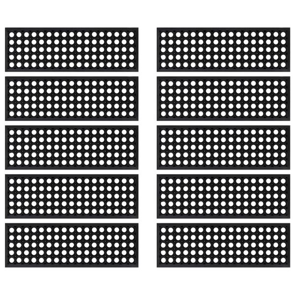 vidaXL Trappstegsmattor 10 st 25x75 cm gummi