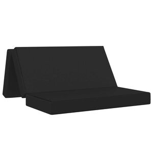 vidaXL F&auml;llbar Soffbed 120 x 67 x 45 cm Svart