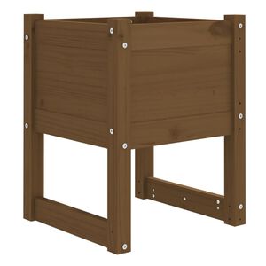 vidaXL Skrivbord honungsbrun 40x40x52,5 cm massiv furu