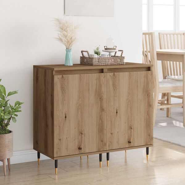 vidaXL Sideboard 2 pcs Artisan Ek 40 x 35 x 70 cm
