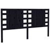 vidaXL S&auml;nggavel svart 141x4x100 cm massiv furu