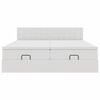 vidaXL Ottoman sängram med madrasser vit 180x200 cm konstläder