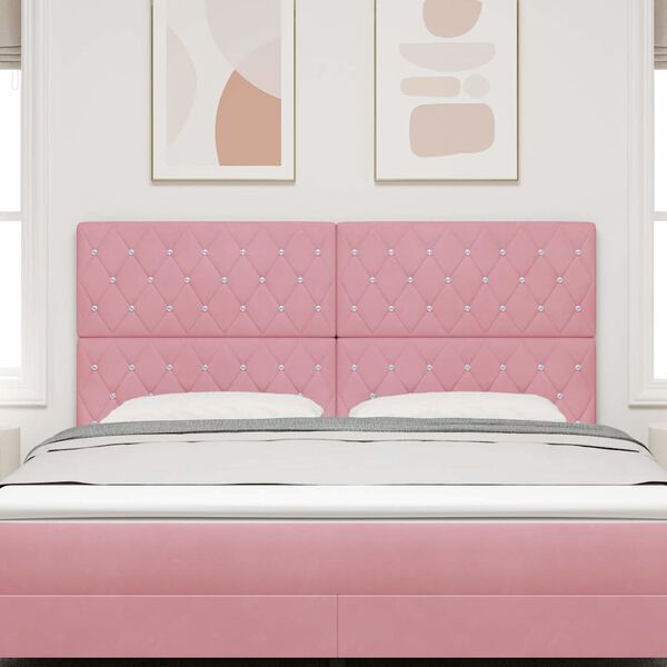 vidaXL LED huvuddyna med LED -remsljus Rosa 180 cm Polyester