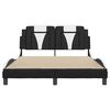 vidaXL Bed Frame "Viana" without Mattress Black and White 120x200 cm Faux Leather