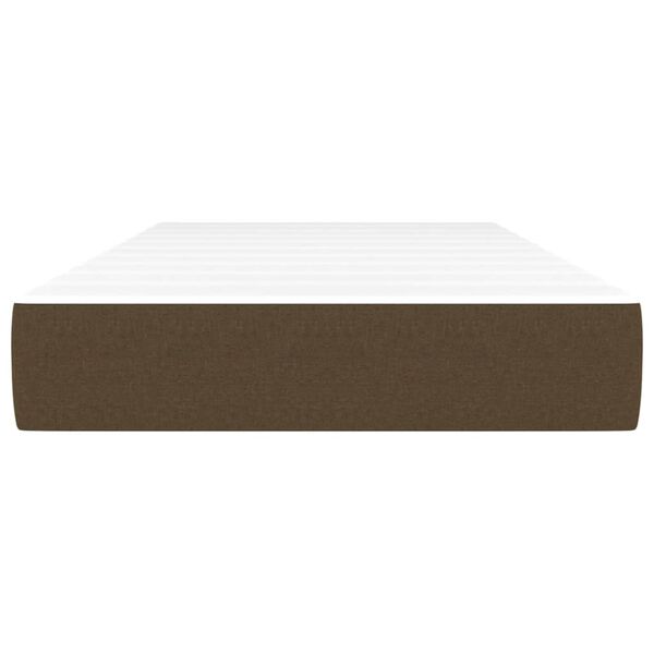 vidaXL Pocketresårmadrass mörkbrun 90x190x20 cm tyg