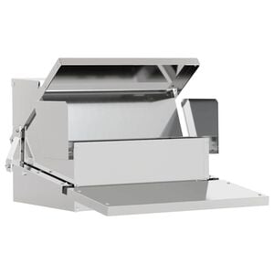 vidaXL Kyckling Trampmatare Silver 50 x 40 x 29 cm Galvaniserat St&aring;l