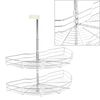 vidaXL Sk&aring;pkarusell k&ouml;kssk&aring;p silver 180 grader 75x38x80 cm