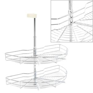 vidaXL Sk&aring;pkarusell k&ouml;kssk&aring;p silver 180 grader 75x38x80 cm