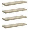 vidaXL Sv&auml;vande v&auml;gghyllor 4 st ek 80x23,5x3,8 cm MDF